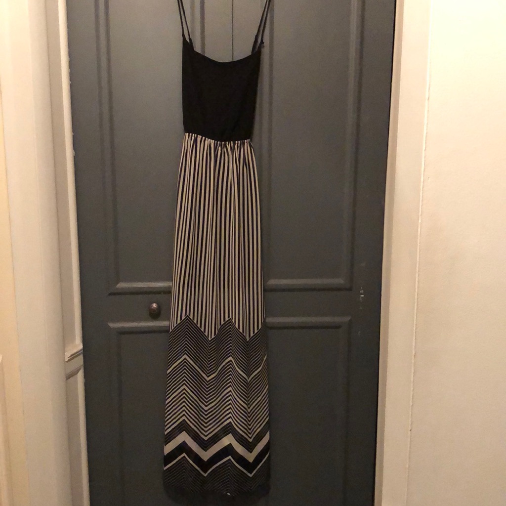 Black And White Stripped Sun Dress